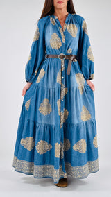 Chemisier chambray ricami T.