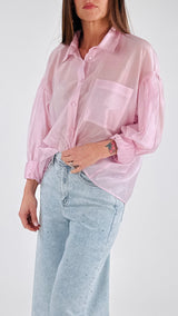 Camicia organza tasca T.