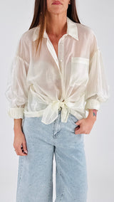 Camicia organza tasca T.