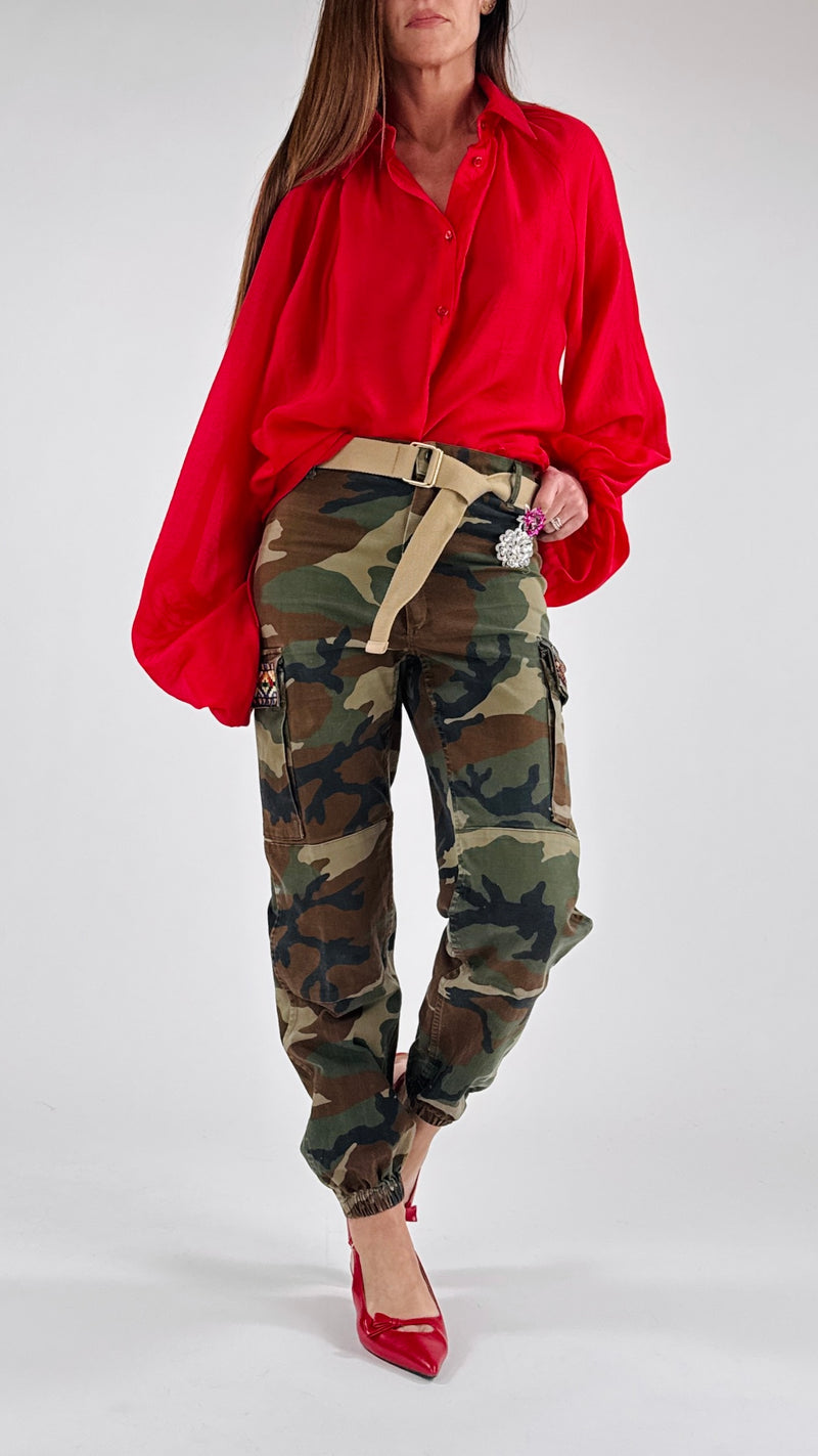 Pantalone camu vintage spille