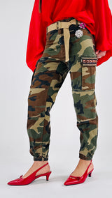 Pantalone camu vintage spille