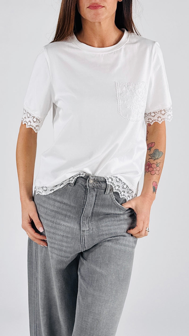 T-shirt taschino pizzo You