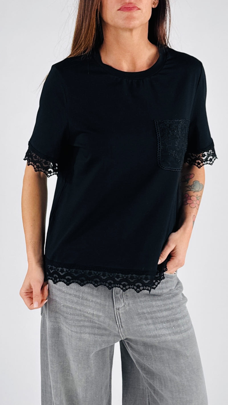 T-shirt taschino pizzo You