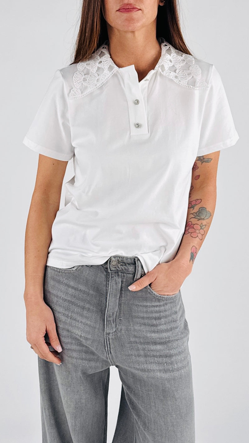 Polo colletto crochet You