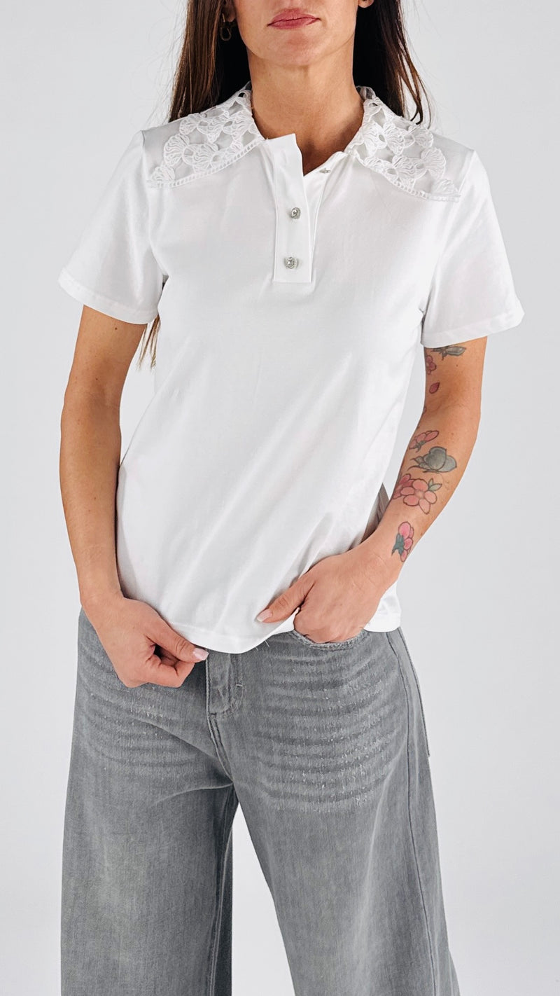 Polo colletto crochet You