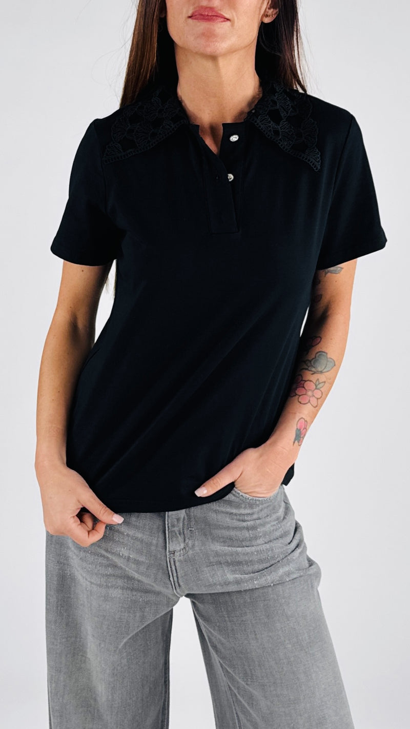 Polo colletto crochet You