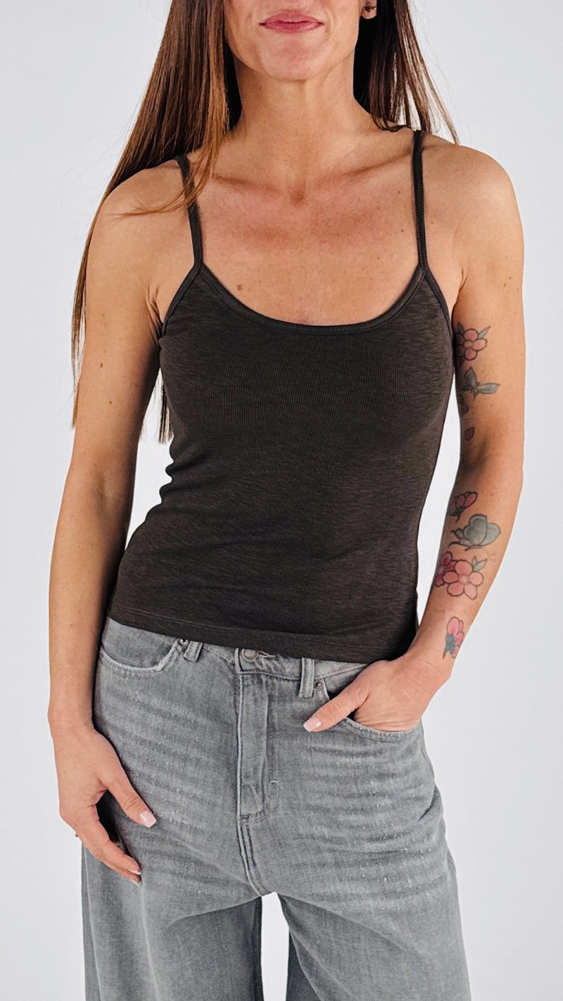Crop top costina