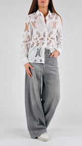 Camicia intarsi+ricami H.