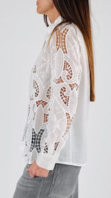 Camicia intarsi+ricami H.