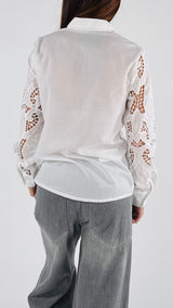 Camicia intarsi+ricami H.