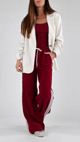 Pantalone felpa banda