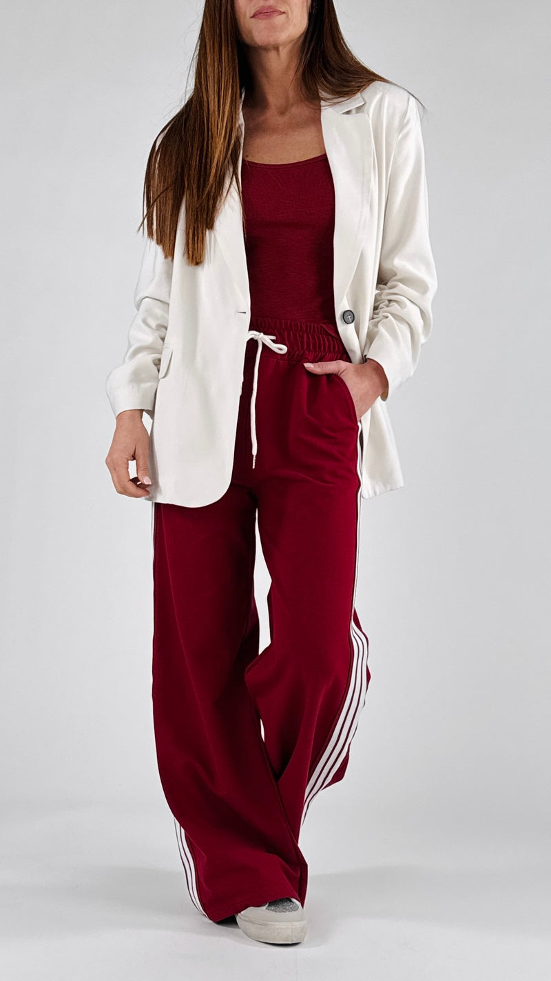 Pantalone felpa banda