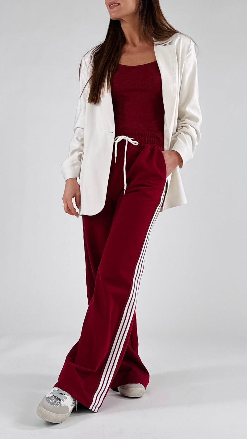 Pantalone felpa banda
