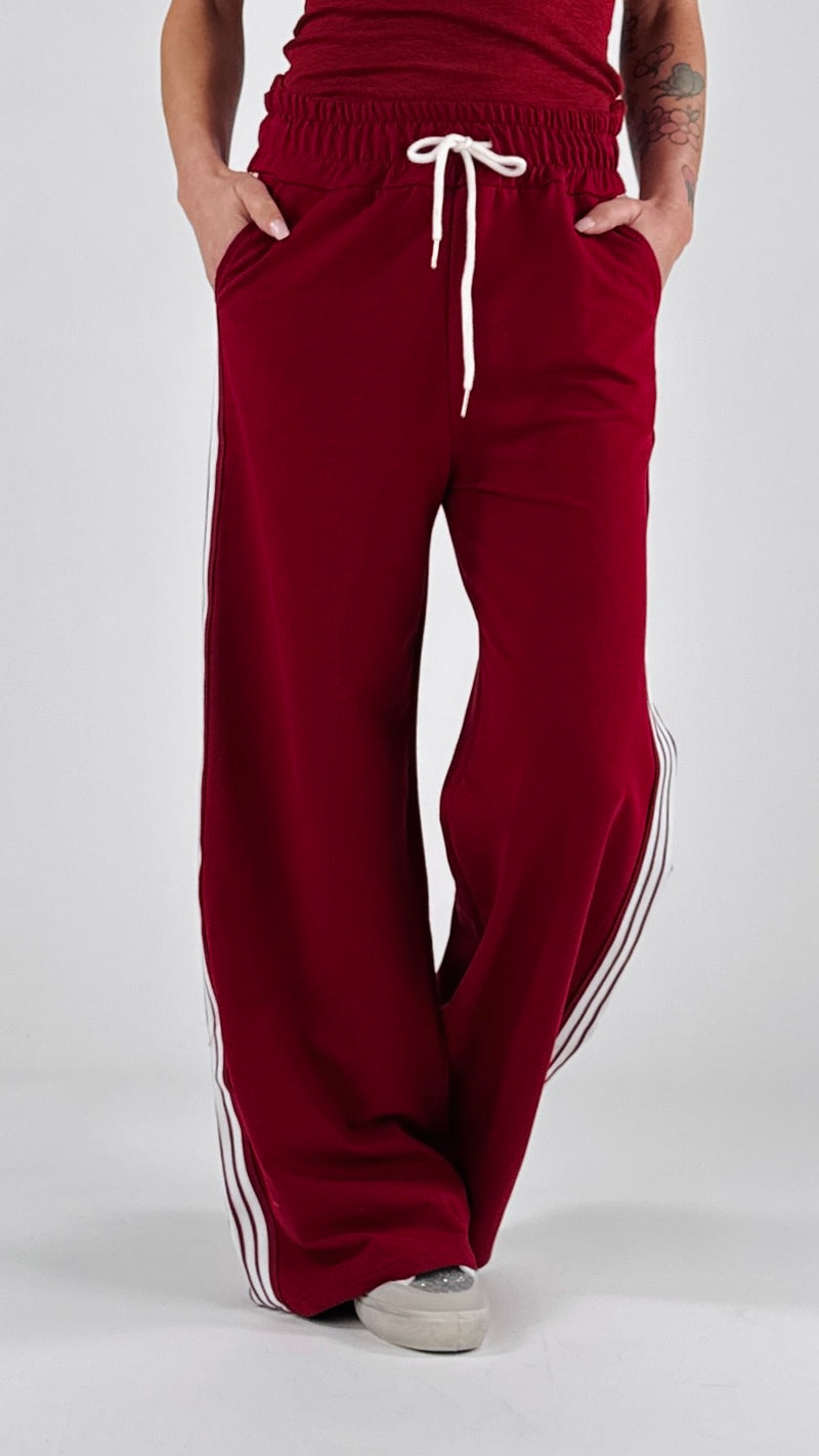 Pantalone felpa banda