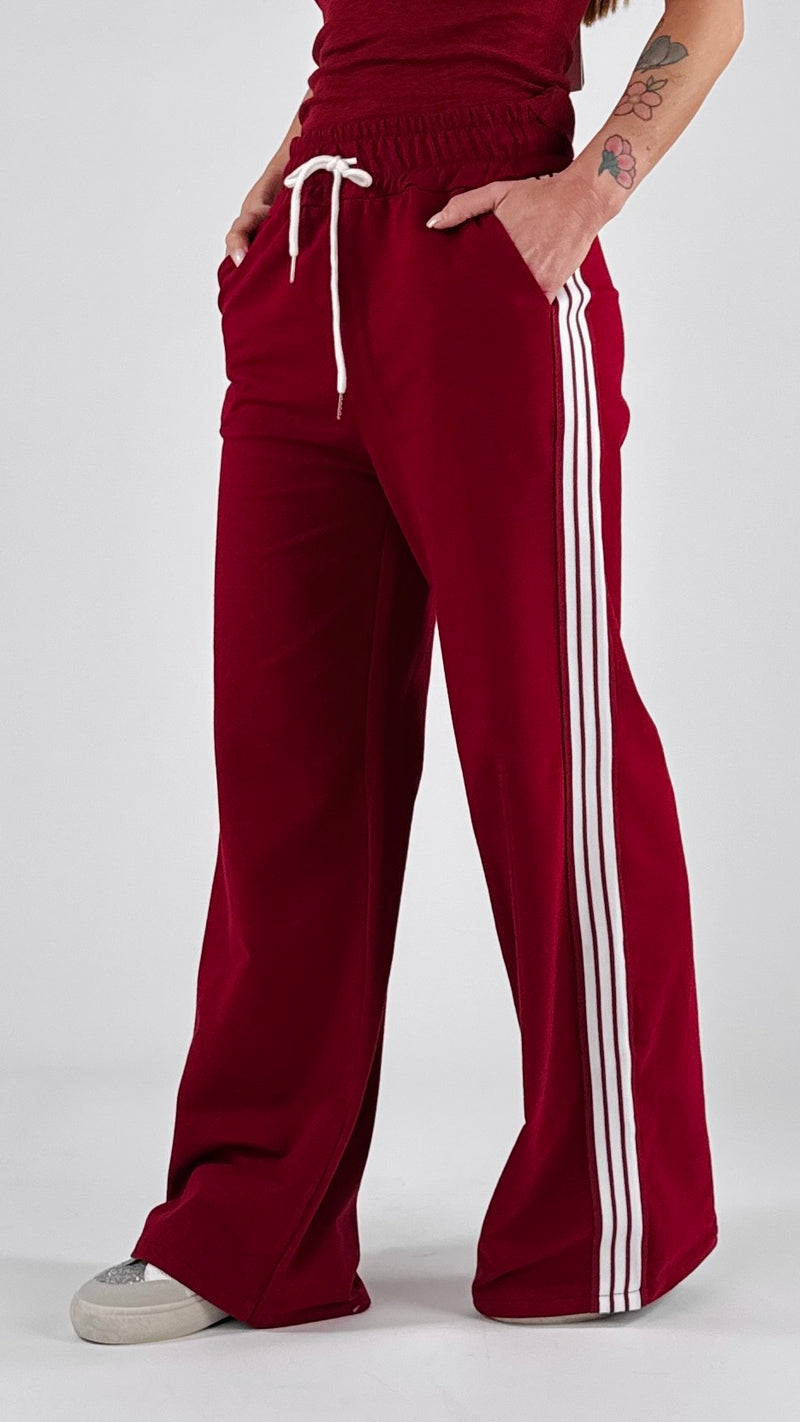 Pantalone felpa banda