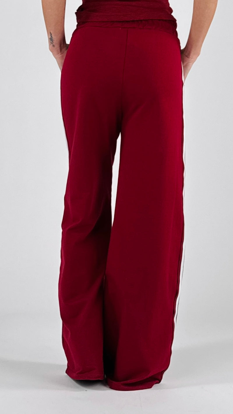Pantalone felpa banda