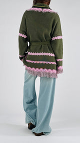 Cardigan disegno smerlato H.
