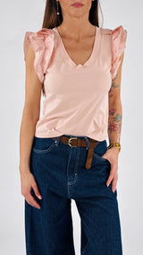 T-shirt rouches popeline You