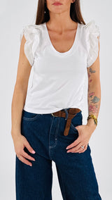 T-shirt rouches popeline You