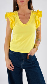 T-shirt rouches popeline You