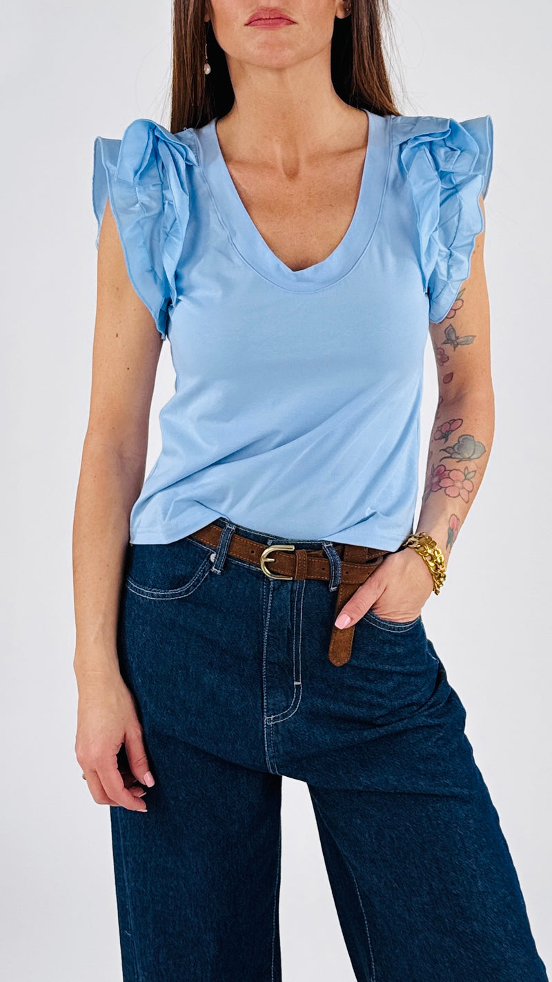 T-shirt rouches popeline You