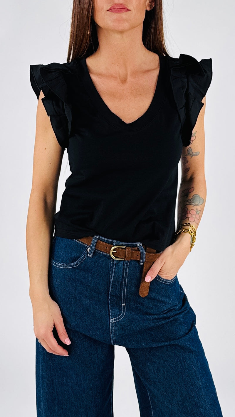 T-shirt rouches popeline You