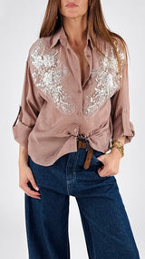 Camicia ricami perle You