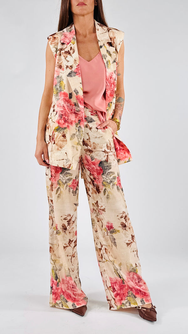 Pantalone fantasia fiammata Vic.
