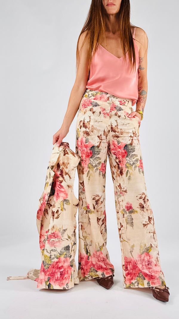 Pantalone fantasia fiammata Vic.