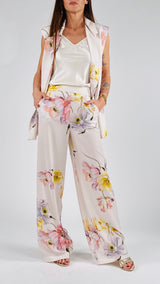 Pantalone palazzo peonia gialla Vic.