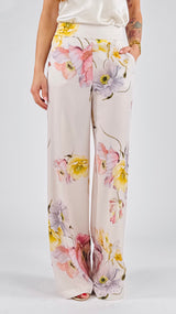 Pantalone palazzo peonia gialla Vic.