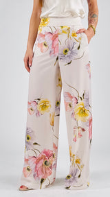 Pantalone palazzo peonia gialla Vic.