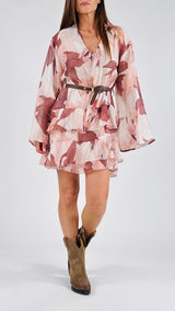 Abito organza foliage H.