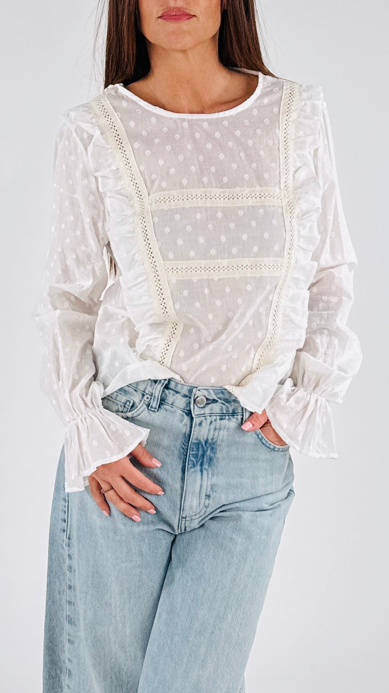 Camicia passamaneria+rouches You
