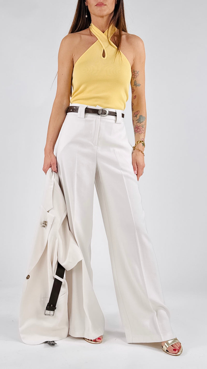 Pantalone palazzo cupro T.