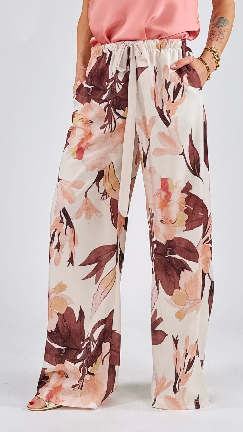 Pantalone palazzo foliage H.