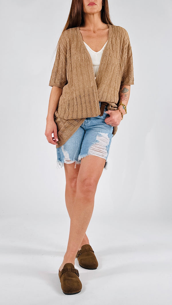 Cardigan m/m trafori lurex