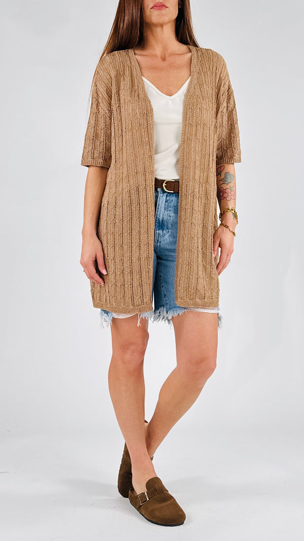 Cardigan m/m trafori lurex