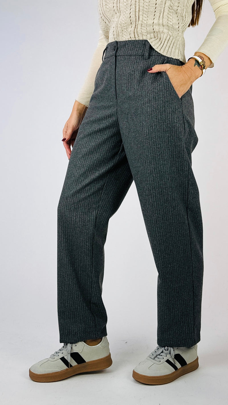 Pantalone carota gessato