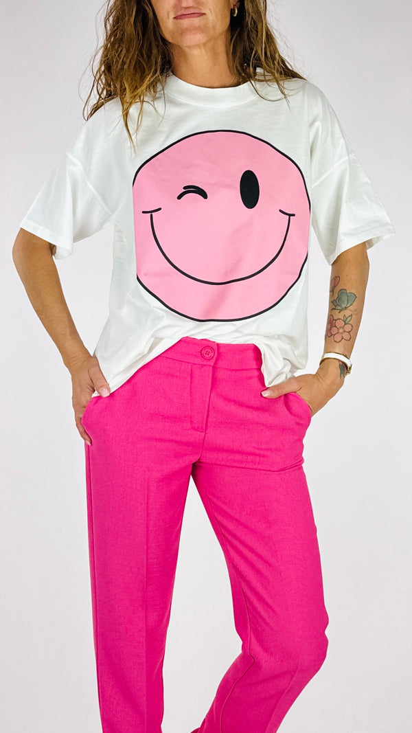 T-shirt smile over