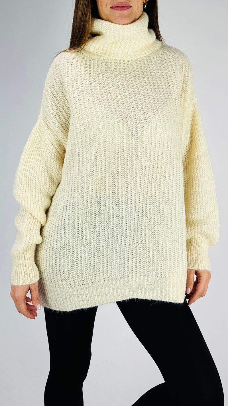 Pull over dolcevita mohair H.