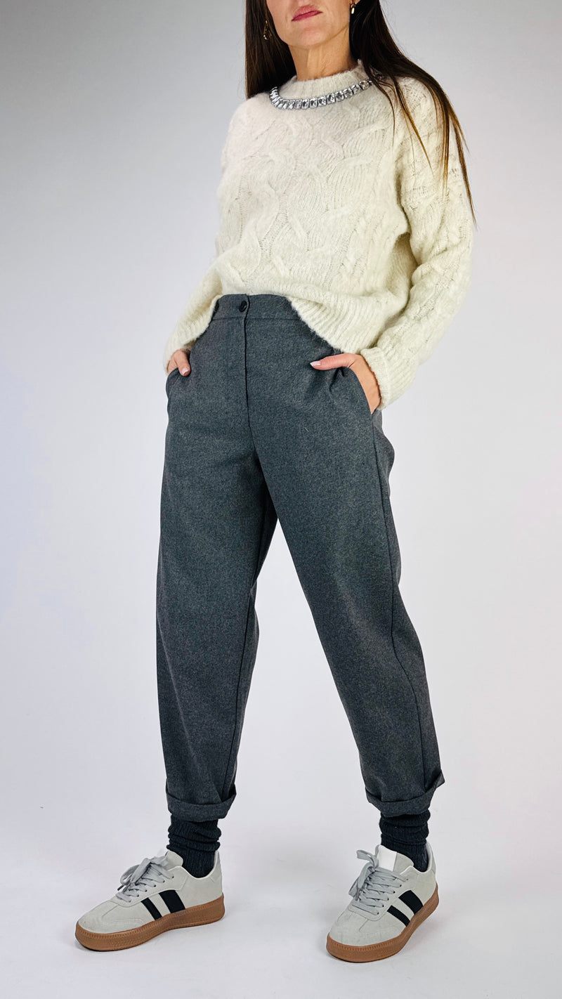 Pantalone flanella elastico Vic.