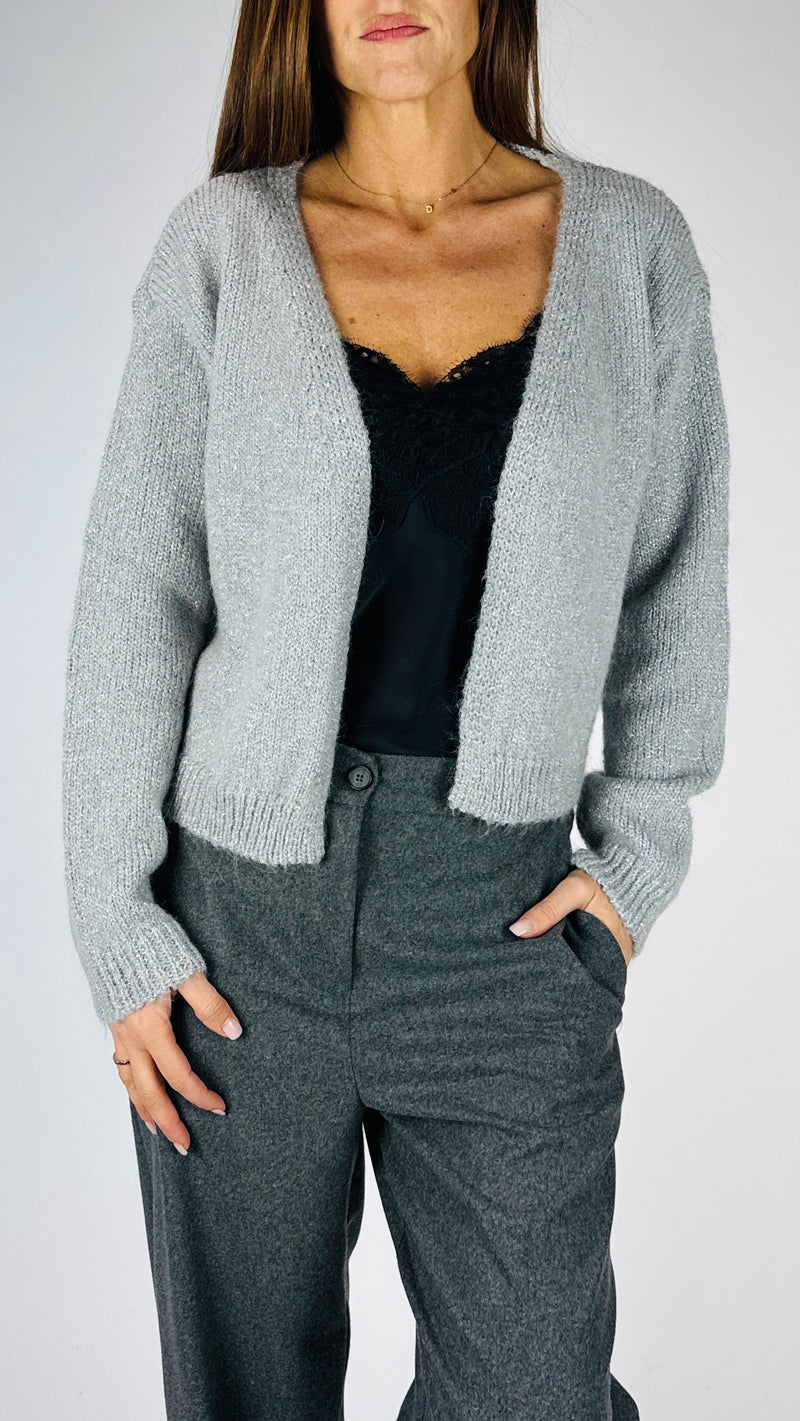 Cardigan corto lurex