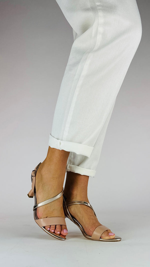 Sandalo bicolor cinturino