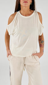 T-shirt jersey cut out K.