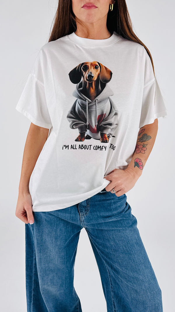 T shirt bassotto felpa V.