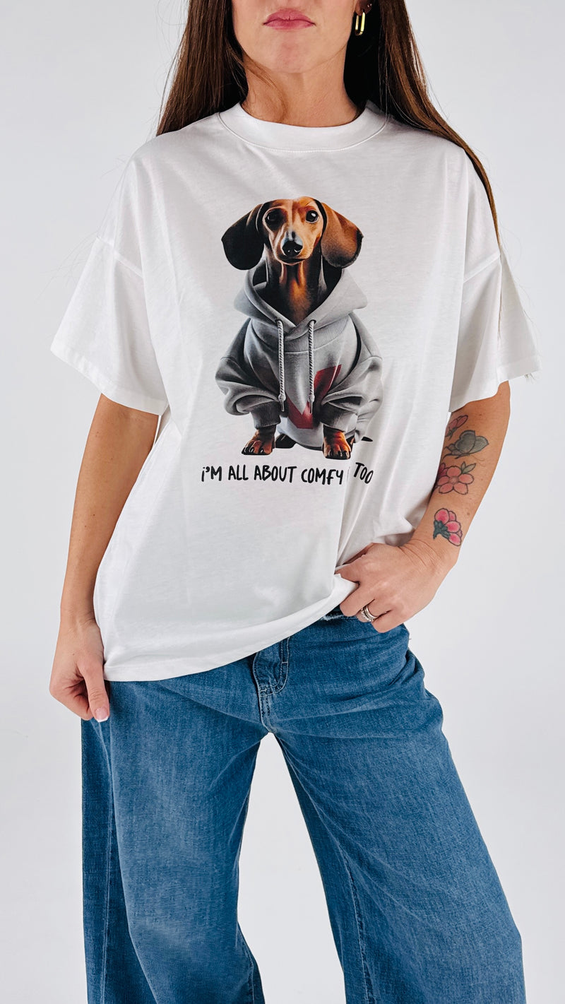 T shirt bassotto felpa V.