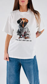T shirt bassotto felpa V.