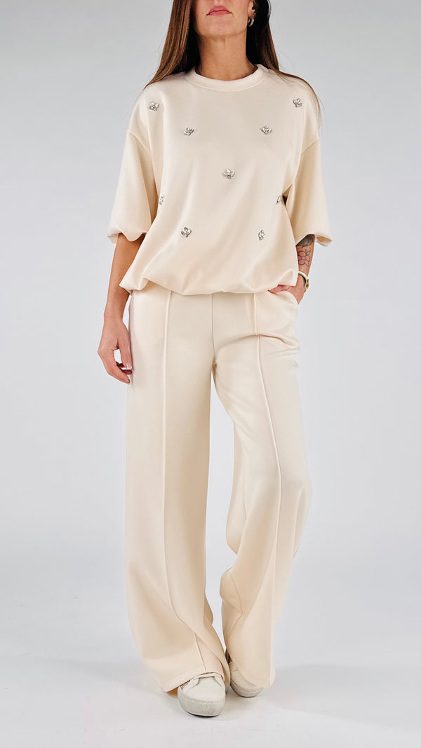 Pantalone palazzo neoprene H.