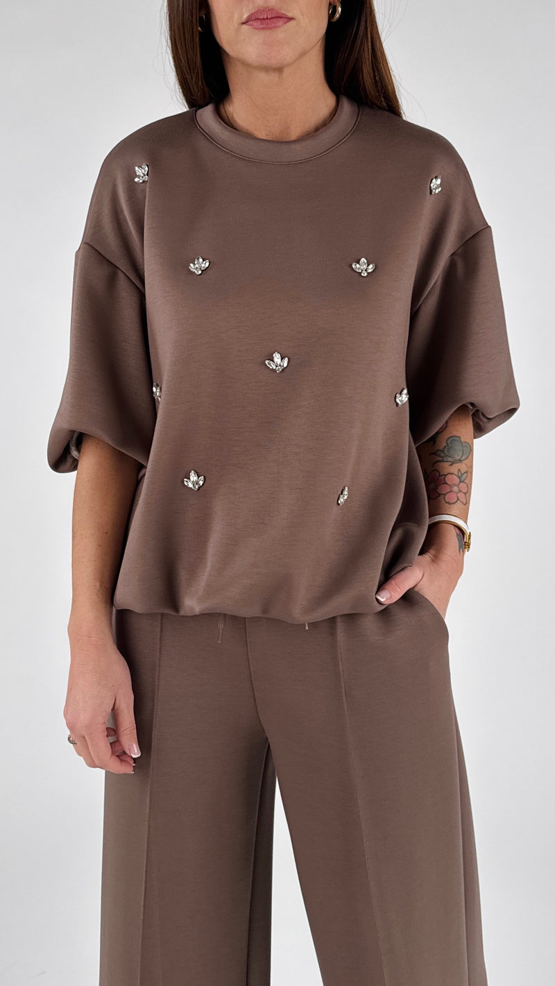 Felpa neoprene m/m cabochon